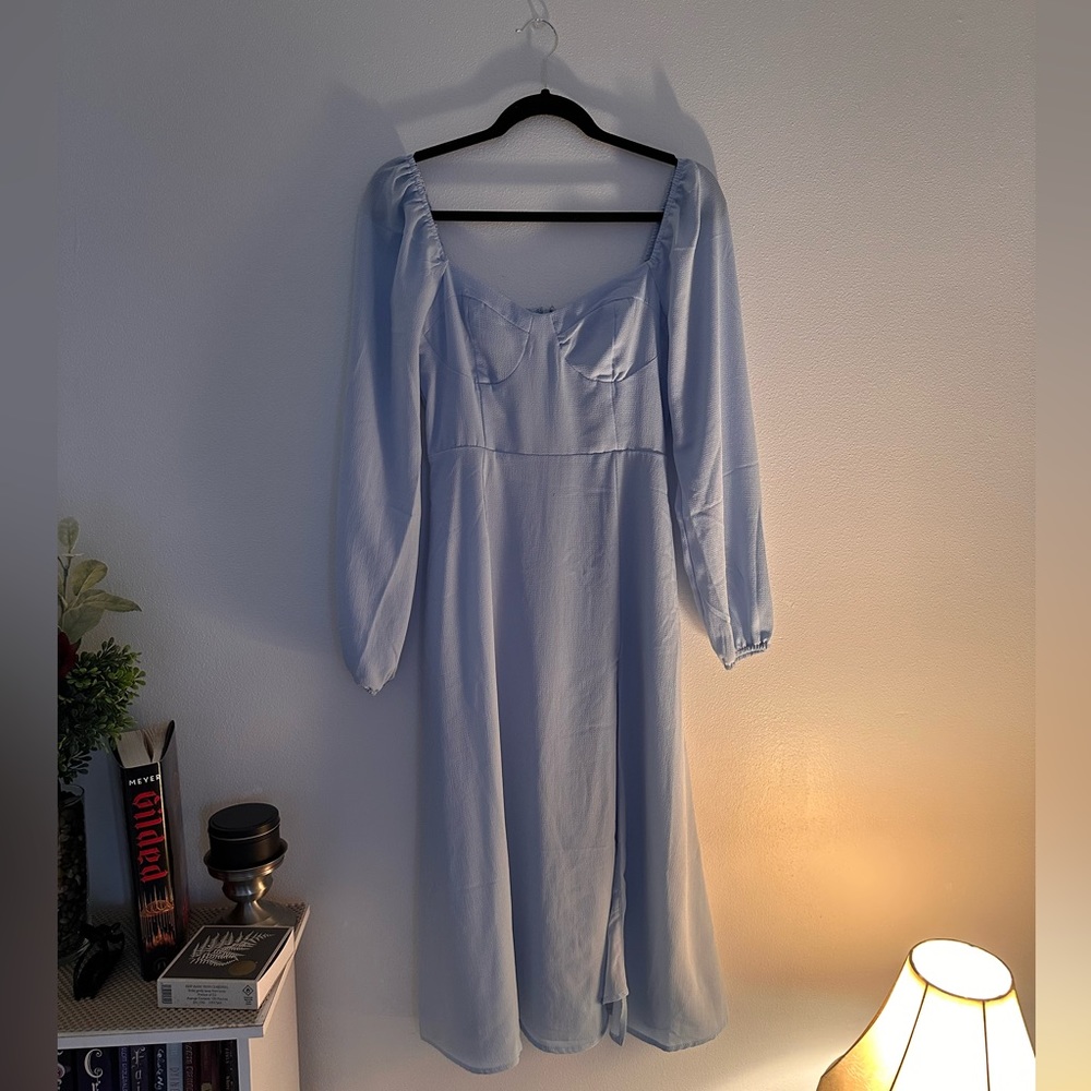 Blue midi dress